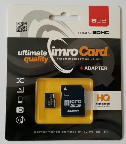 Zestaw kart IMRO 4/8G ADP (8GB; Class 4; + adapter) - 1257359