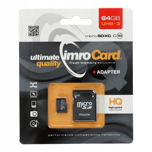 IMRO KARTA MICRO SDXC U-3 MICROSD10/64G UHS-3 ADP - 1286391