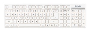 Klawiatura membranowa Activejet Slim K-3016SW (USB 2.0; (US); kolor biały)