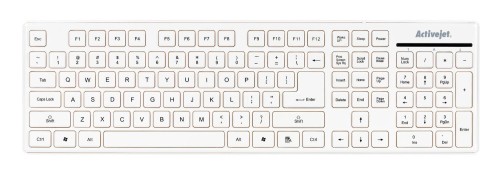 Klawiatura membranowa Activejet Slim K-3016SW (USB 2.0; (US); kolor biały) - 782397