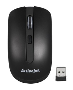 Mysz Activejet AMY-320BK (optyczna; 1600 DPI; kolor czarny)