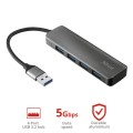 HUB USB Trust Halyx Aluminium 4x USB 3.2 (23327) - 928437