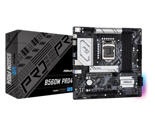Płyta ASRock B560M Pro4 /B560/DDR4/SATA3/M.2/USB3.0/PCIe4.0/s.1200/mATX - 1069261