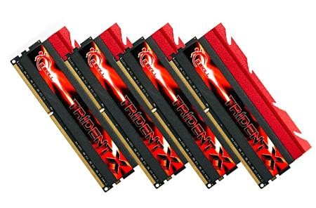 Zestaw pamięci G.SKILL TridentX F3-2400C10Q-32GTX (DDR3 DIMM; 4 x 8 GB; 2400 MHz; CL10) - 777198