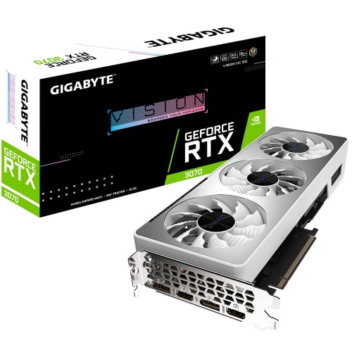 Karta VGA Gigabyte GeForce RTX 3070 VISION OC 8G (rev. 2.0) 8GB GDDR6 256bit 2xHDMI 2xDP PCIe4.0 - 957570