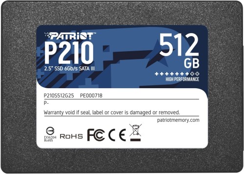 DYSK SSD PATRIOT 2.5" 512GB P210 SATA III Up to 520MBS/430MBS - 1309749