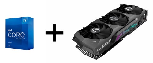 Zestaw: Procesor Intel i7-11700KF 5.0 GHz Unlocked LGA1200 + Karta graficzna ZOTAC G. GeF RTX 3070 Ti Trinity OC 8G LHR - 1152503
