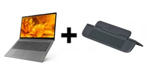 Lenovo IdeaPad 3 15ITL6 i5-1135G7 15.6" FHD IPS 300nits AG 8GB DDR4 3200 SSD512 Intel Iris Xe Graphics WLAN+BT NoOS Arctic Grey+++++Eyes10 - Ultralekka podstawka pod laptopa szara