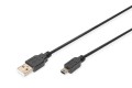 Kabel Assmann AK-300130-018-S (USB 2.0 M - Mini USB M; 1,8m; kolor czarny) - 1334618