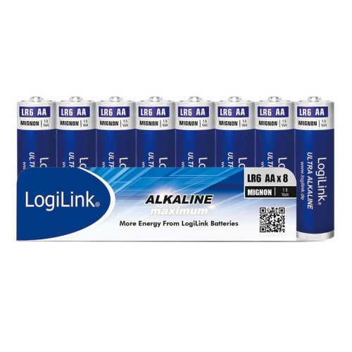 Baterie alkaliczne LR6 LogiLink LR6F8, AA, 8szt - 969249