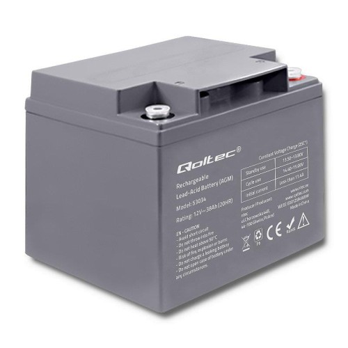 Akumulator AGM Qoltec | 12V | 38Ah | max.11.4A - 984424
