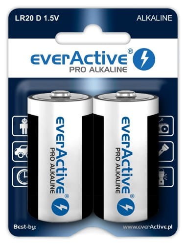Zestaw baterii alkaliczne everActive EVLR20-PRO (x 2) - 1013814