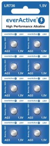 EVERACTIVE BATERIE ALKALICZNE MINI G3 LR736 LR41, BLISTER 10 SZT. EVAG3