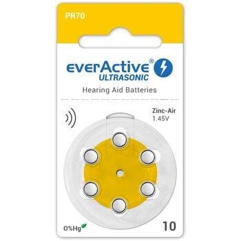 Baterie do aparatów słuchowych 10 / PR70 everActive ULTRASONIC 10- 6 sztuk - 968925