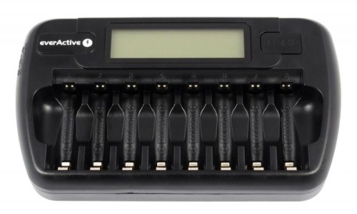 EVERACTIVE ŁADOWARKA PROCESOROWA AAA/AA, 8 W PEŁNI NIEZALEŻNYCH KANAŁÓW, ŁADOWANIE, ODŚWIEŻANIE, ADAPTER 12V W ZEST. NC-800 - 720649