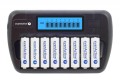 EVERACTIVE ŁADOWARKA PROCESOROWA AAA/AA, 8 W PEŁNI NIEZALEŻNYCH KANAŁÓW, ŁADOWANIE, ODŚWIEŻANIE, ADAPTER 12V W ZEST. NC-800 - 720650