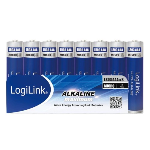 Baterie alkaliczne LR03 LogiLink LR03F8, AAA, Micro, 8szt - 969246