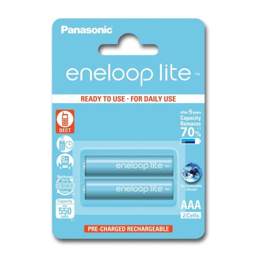 Akumulatorki Eneloop Panasonic Lite AAA 550mAh 2 SZT - 1274204