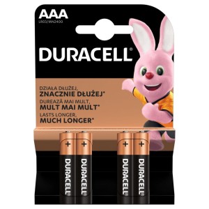 Zestaw baterii AAA Duracell (x 4)