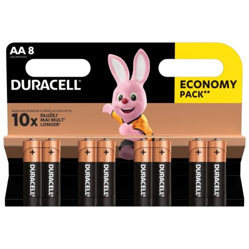 Zestaw baterii AA Duracell (x 8) - 1148970