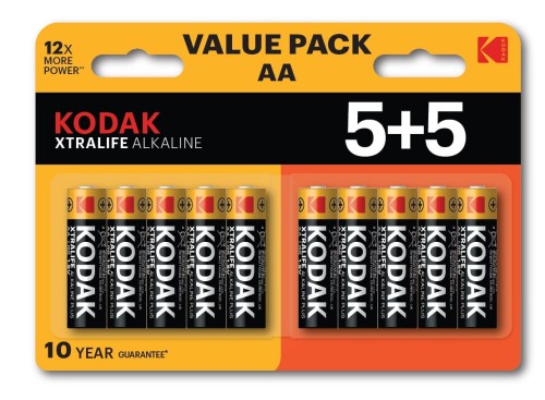 KODAK BATERIE ALKALICZNE XTRALIFE AA LR6 5+5 (10 PACK) - 1013700
