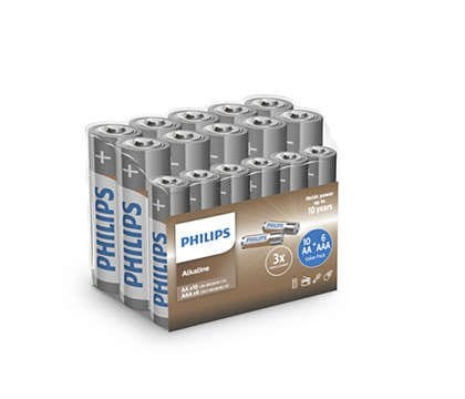 PHILIPS BATERIA BATERIA ALKALICZNA PHILIPS 10XAA 6 - 1156250