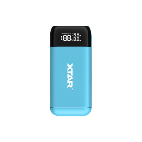 XTAR ŁADOWARKA/POWERBANK DO AKUMULATORÓW CYLINDRYCZNYCH LI-ION 18650/20700/21700 NIEBIESKI PB2S - 1013845