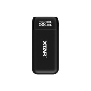 Ładowarka / power bank do akumulatorów cylindrycznych Li-ion 18650 / 20700 / 21700 Xtar PB2S czarny