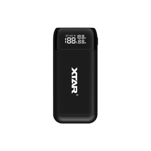 XTAR ŁADOWARKA/POWERBANK DO AKUMULATORÓW CYLINDRYCZNYCH LI-ION 18650/20700/21700 CZARNY PB2S - 1013861