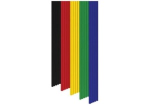 Filamenty do długopisów 3D 3Doodler  PL-MIX1 (PLA; 3 mm; czarny, czerwony, niebieski, zielony, żółty)