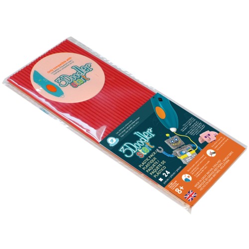 3DOODLER START FILAMENT ECO 2.5MM, 24 SZTUKI, CHERRY RED, ECO-03 - 1027678