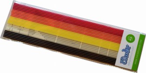 Filamenty do długopisów 3D 3Doodler  PL-MIX12 (PLA; 3 mm; czarny, czerwony, pomarańczowy, transparentny, żółty)