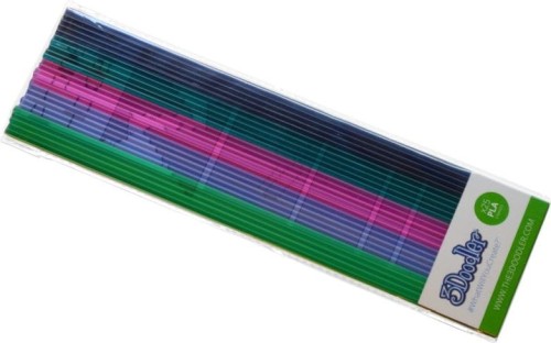 Zestaw wkładów 3Doodler PL-MIX11 (PLA; 3 mm; niebieski, Pink, szary, zielony) - 1027754