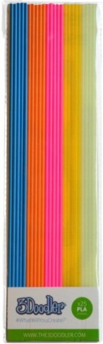 Zestaw wkładów 3Doodler PL-MIX13 (PLA; 3 mm; niebieski, pomarańczowy, Purpurowy, żółty) - 1027756