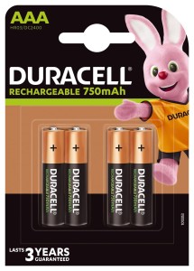 Zestaw akumulatorków Duracell (750mAh ; Ni-MH)