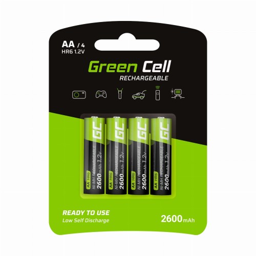 GREEN CELL AKUMULATORKI PALUSZKI 4X AA R6 2600MAH - 1013670