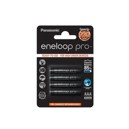 Akumulatorki Eneloop Pro Panasonic AAA 900mAh 4 SZT - 1256021