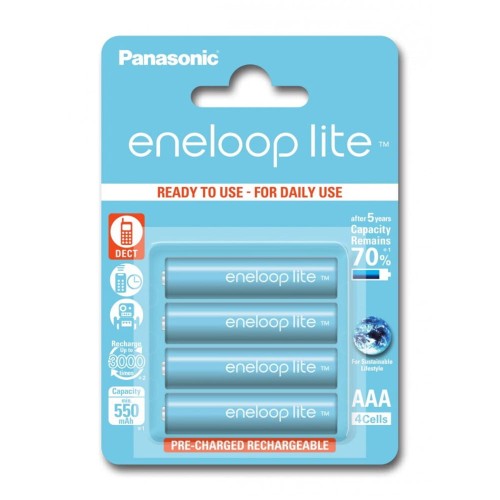 Akumulatorki Eneloop Panasonic Lite AAA 550mAh 4 SZT - 1292919