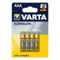 Zestaw baterii cynkowo-węglowe VARTA Superlife R03 AAA (Zn-C; x 4) - 1013695