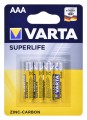 Zestaw baterii cynkowo-węglowe VARTA Superlife R03 AAA (Zn-C; x 4) - 1013696