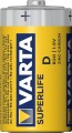 Zestaw baterii cynkowo-węglowe VARTA Superlife R20 D (Zn-C; x 2) - 720558