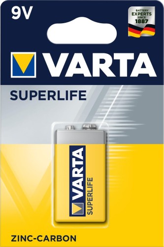 Bateria cynkowo-węglowe VARTA Superlife 9V 6F22 (Zn-C; x 1) - 720520