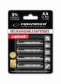 Akumulatorki AA Esperanza 2600mAh 4szt. czarne - 720466