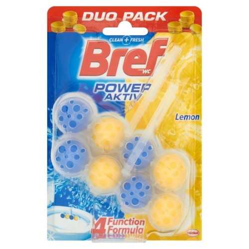 BREF Zawieszka do WC Power Aktiv Cytryna 2x50g - 1015811
