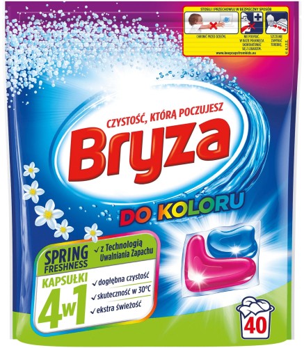 BRYZA Kapsułki do Prania 4w1 SpringFresh Kolor40szt - 904321