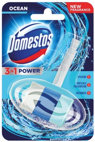 DOMESTOS 3w1 Kostka zapachowa do toalet Ocean 40g - 822306