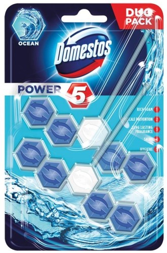 DOMESTOS Power 5 Kostka zapachowa do WC Ocean 2x55g - 822308
