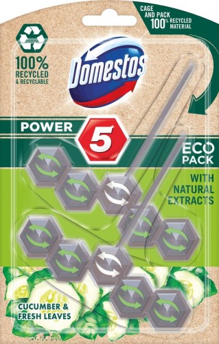 DOMESTOS Power5 Eco Kostka zapachowa WC Cucum 2x55g - 822314