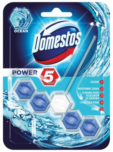 DOMESTOS Power 5 Kostka zapachowa do WC Ocean 55g - 822318