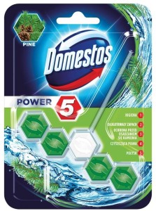 DOMESTOS Power 5 Kostka zapachowa do WC Pine 55g